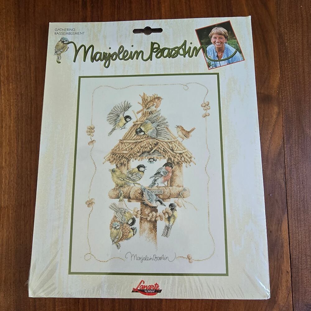 LanArte Marjolein Bastin Gathering Bird House Cross Stitch Kit Bird Lover Nature
